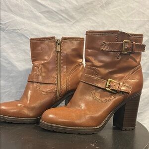 Brown Leather Ankle Boots